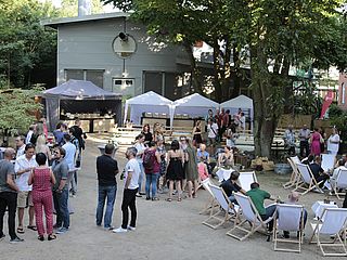 Im Garten des Georgie in Hamburg haben Sie viel Raum für Ihr Sommerfest
