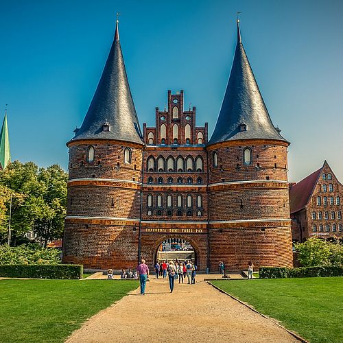 Das Holstentor, das Wahrzeichen von Lübeck