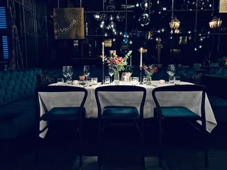 Tischdekoration für ein Dinner im GAGA in Hamburg