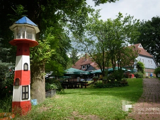 Außenbereich Terrasse Biergarten  Restaurant Wümmeblick Lilienthal 