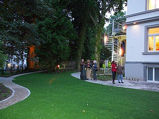 Das Bürgermeisterhaus in Essen bietet einen gepflegten Garten an, der zu einer Pause und zum Verweilen einlädt