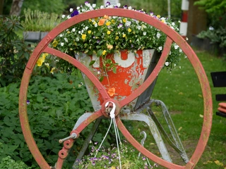 Dekoration im Garten Restaurant Wümmeblick Lilienthal 