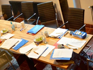 Hamburg Kollau im Alten Wasserwerk Seminar, Tisch