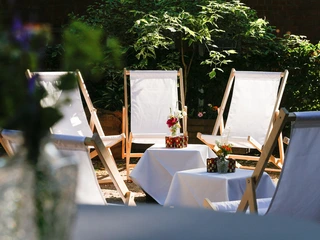 Entspannen Sie im Garten des Georgie in Hamburg