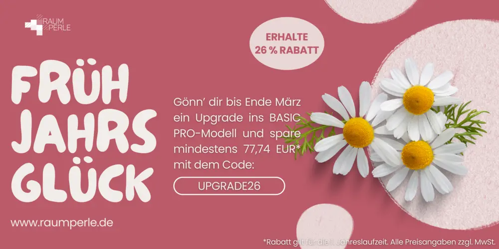 Frühjahrsupgrade: Sichere dir 26% Rabatt auf die erste Jahreslaufzeit des BASIC PRO-Modells.