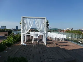 Freie Trauung auf der Terrasse des ecos office center bremen teerhof
