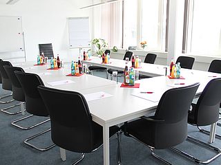 Für Ihr nächstes Meeting eignet sich der großzügige und helle Konferenzraum Rheingold des ecos office center einfach perfekt