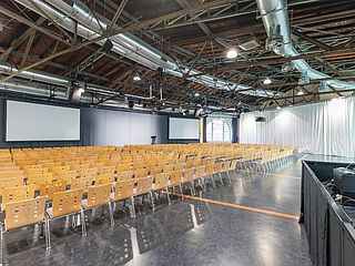 Veranstalten Sie Ihren Vortrag, Ihre Produktpräsentation oder Ihr Seminar im Eventbereich der Lokhalle Mainz
