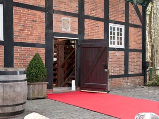 Klostermühle Hude Empfang auf rotem Teppich