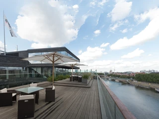 Ideal für einen Sektempfang oder eine gemütliche Pause, unsere Dachterrasse im ecos office center Teerhof, Bremen