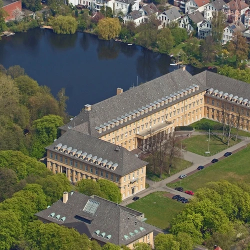 Das Oldenburger Schloss von oben.