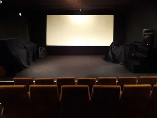 Blick auf die Leinwand im Kinosaal des Insitut français Bremen